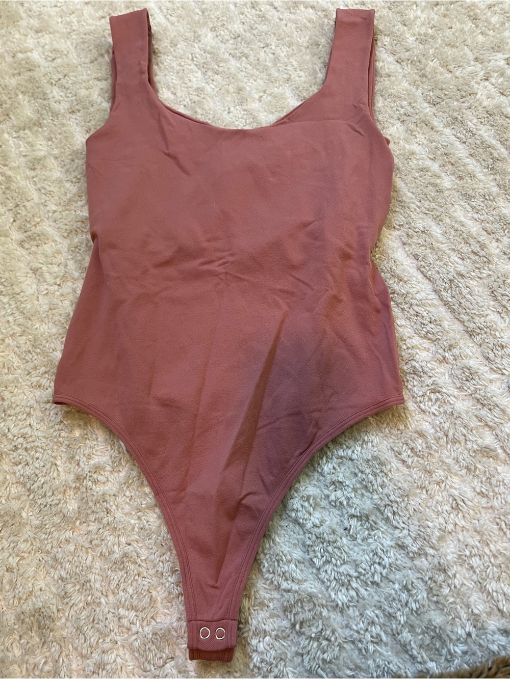 Free People Intimately Stretchy Mauve Camisole Thong Bodysuit